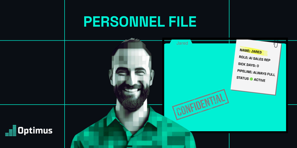 Jared AI sales rep personnel file illustration